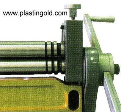 Calandra combinada con cizalla y plegadora modelas:  Sar 750 y SAR 1000 - Plastin Gold